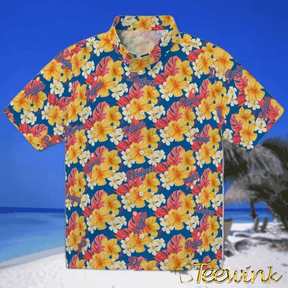 Los Angeles Dodgers Hawaiian Shirt – Hibiscus Tropics