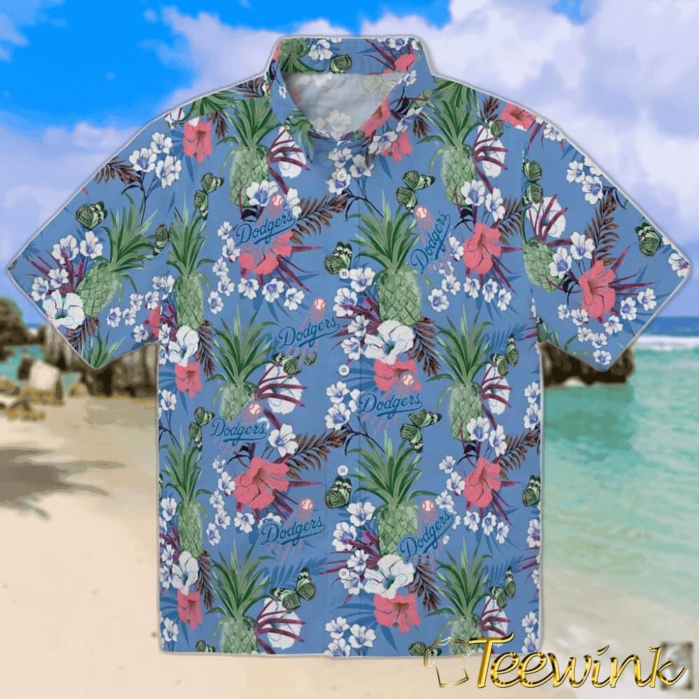 Los Angeles Dodgers Hawaiian Shirt – Pineapple Bouquet