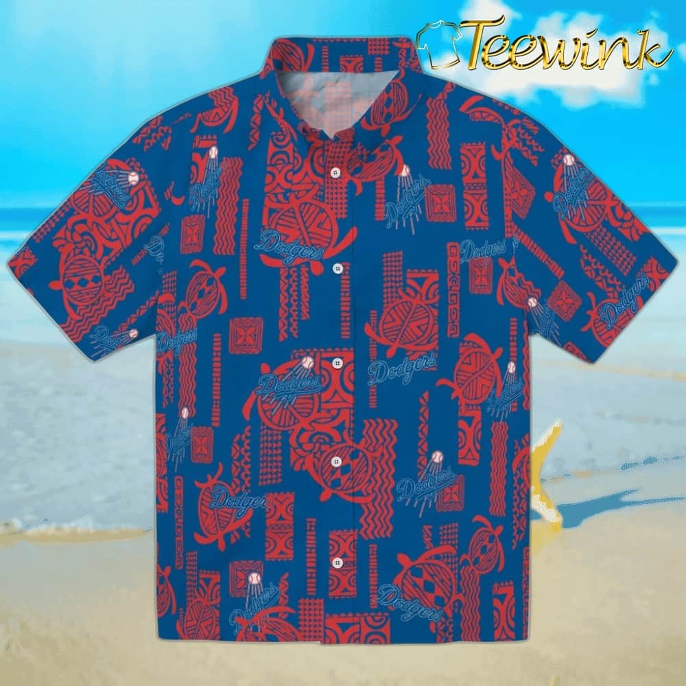 Los Angeles Dodgers Hawaiian Shirt – Turtle Lines