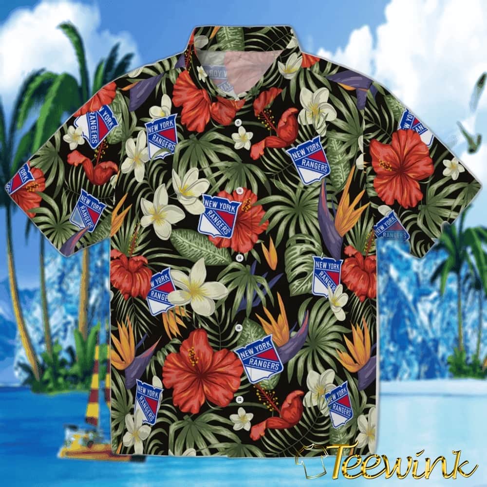 New York Rangers Hawaiian Shirt – Golfing Plaid New York Rangers Hawaiian Shirt – Golfing Plaid