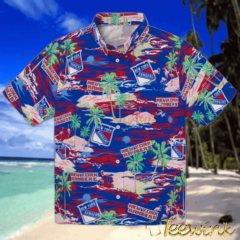 New York Rangers Hawaiian Shirt – Hawaii Floral Hibiscus