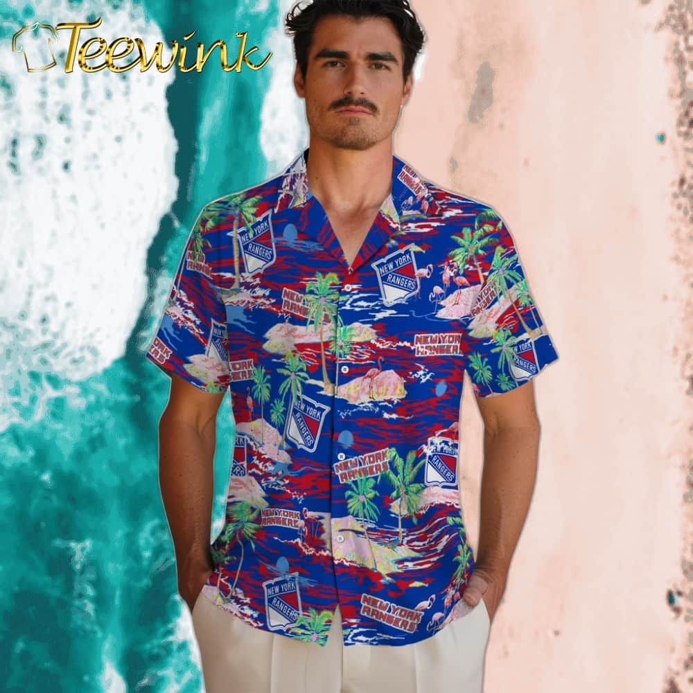 New York Rangers Hawaiian Shirt – Hawaii Island image 2 New York Rangers Hawaiian Shirt – Hawaii Island image 2