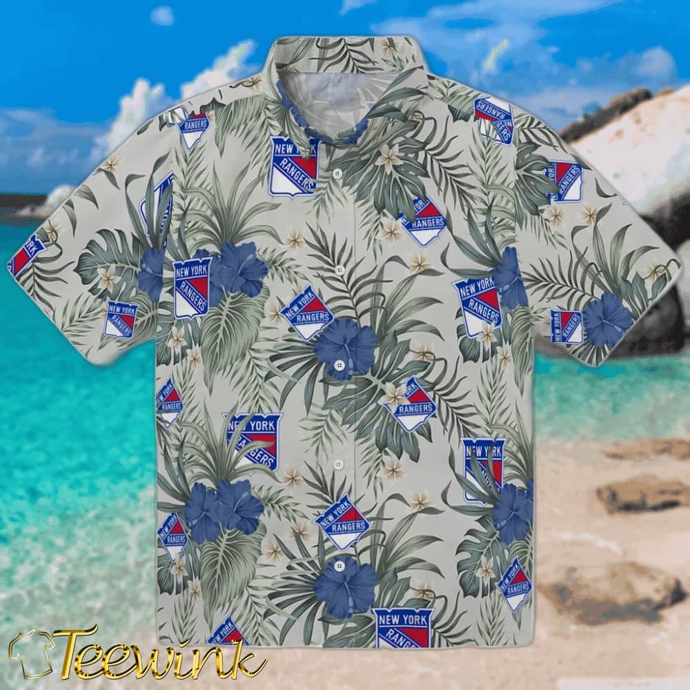 New York Rangers Hawaiian Shirt – Hibiscus Designs