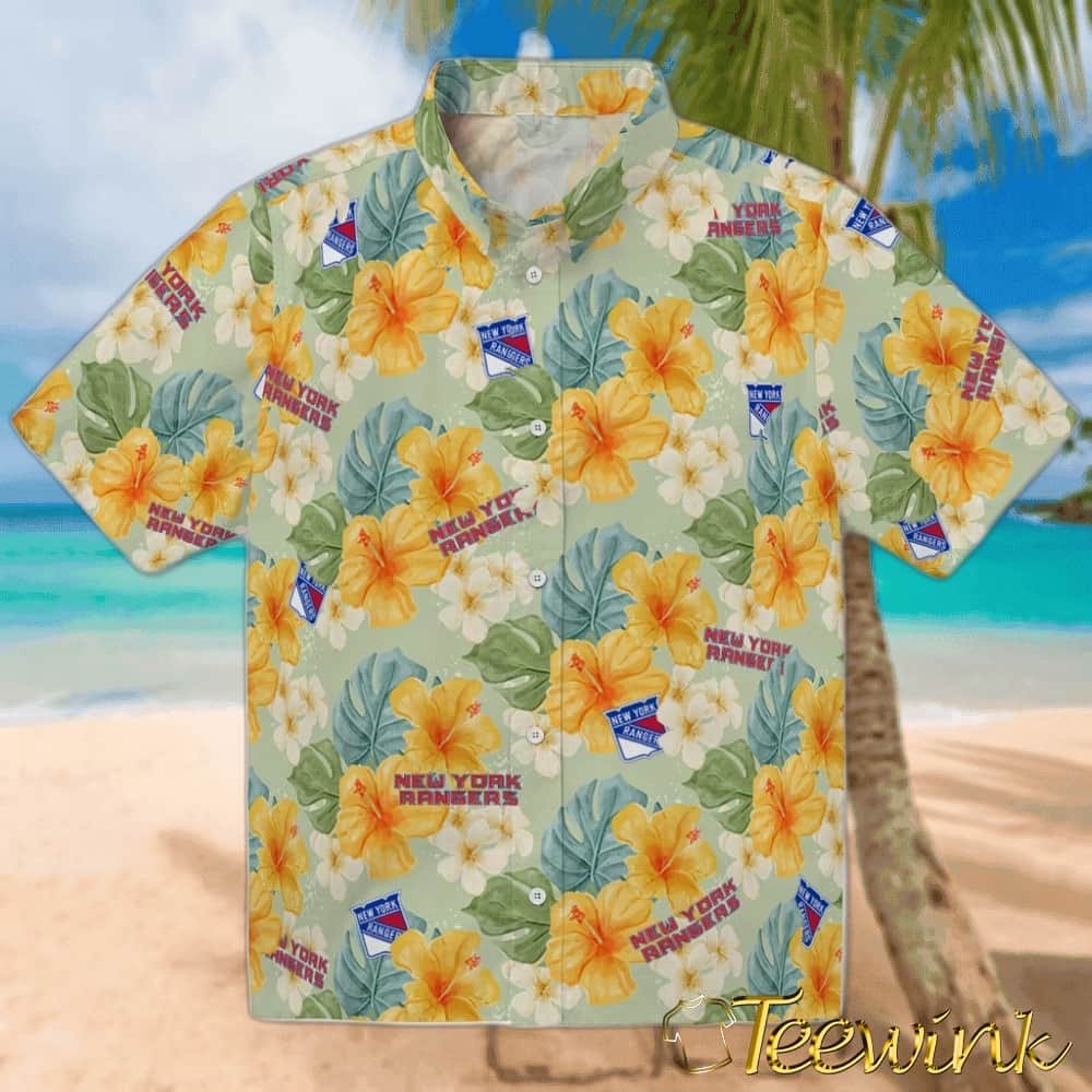 New York Rangers Hawaiian Shirt – Hibiscus Mood
