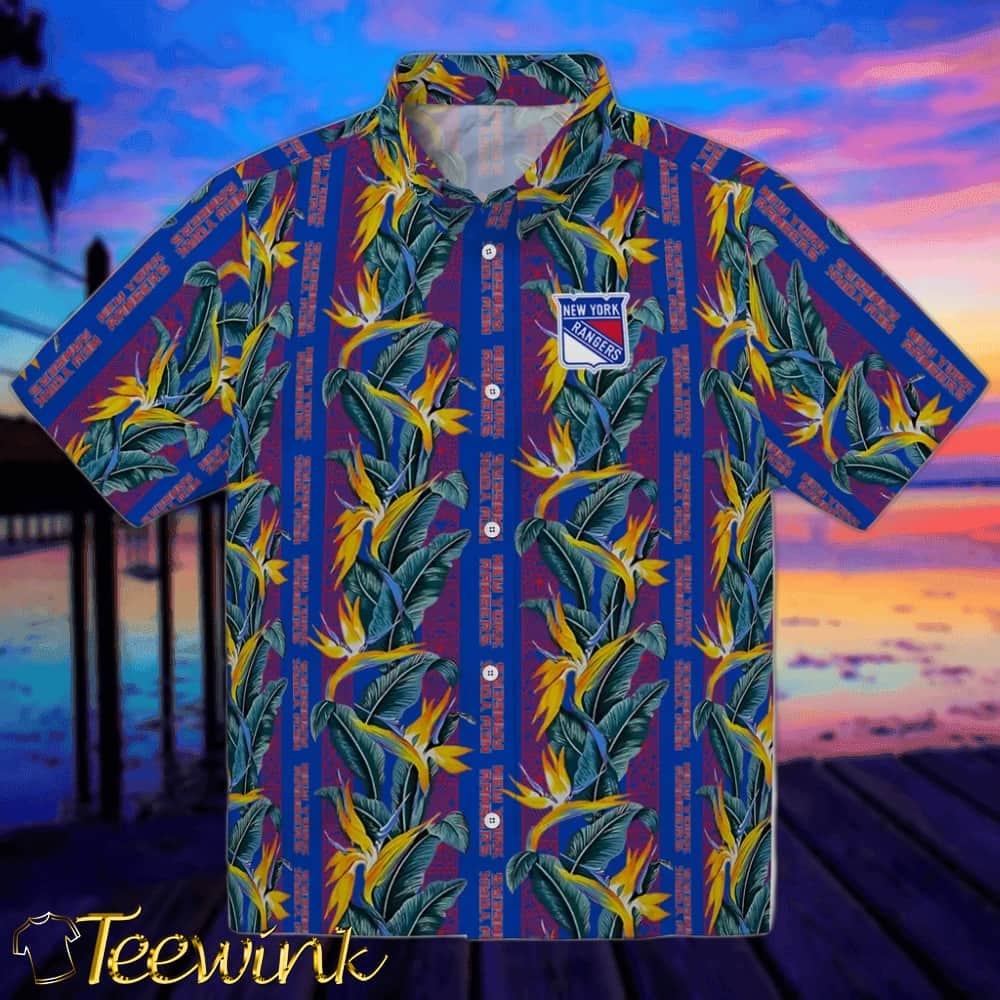 New York Rangers Hawaiian Shirt – Pineapple Bouquet