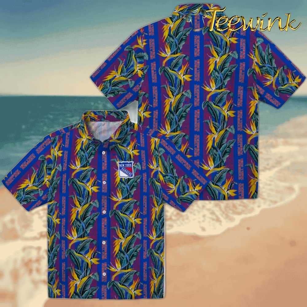 New York Rangers Hawaiian Shirt – Paradise Vines image 3 New York Rangers Hawaiian Shirt – Paradise Vines image 3