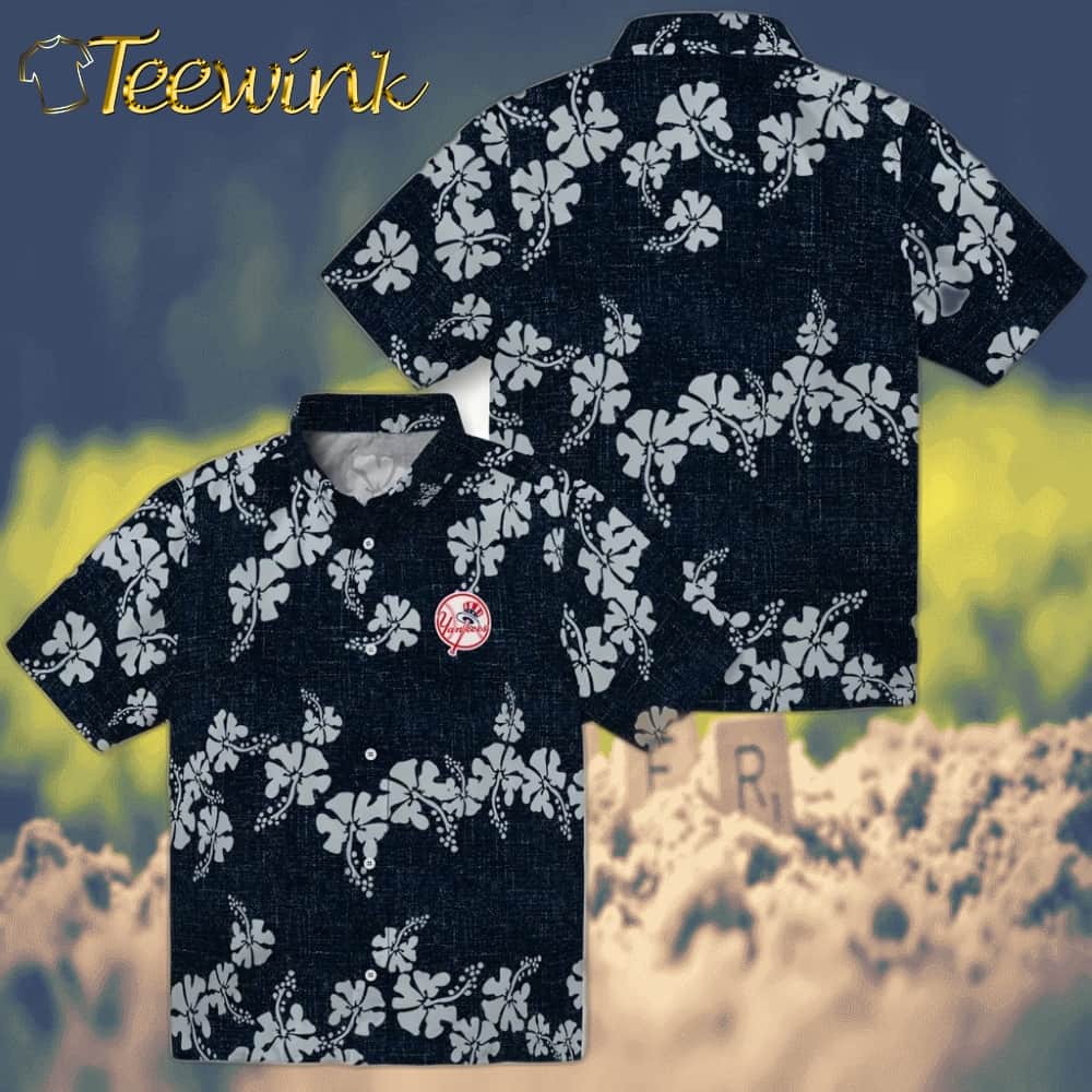 New York Yankees Hawaiian Shirt – 50th State Flower image 3 New York Yankees Hawaiian Shirt – 50th State Flower image 3