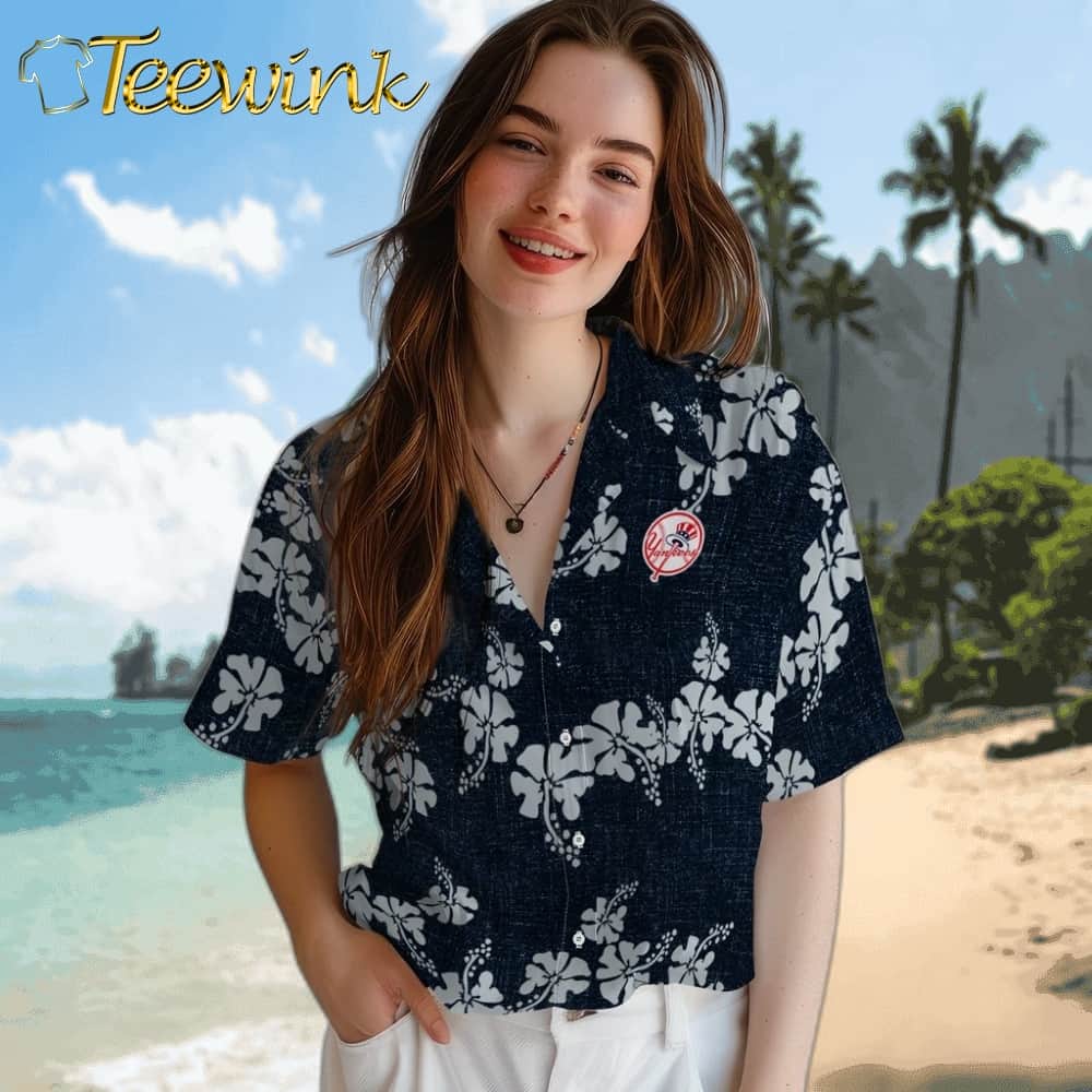 New York Yankees Hawaiian Shirt – 50th State Flower image 4 New York Yankees Hawaiian Shirt – 50th State Flower image 4