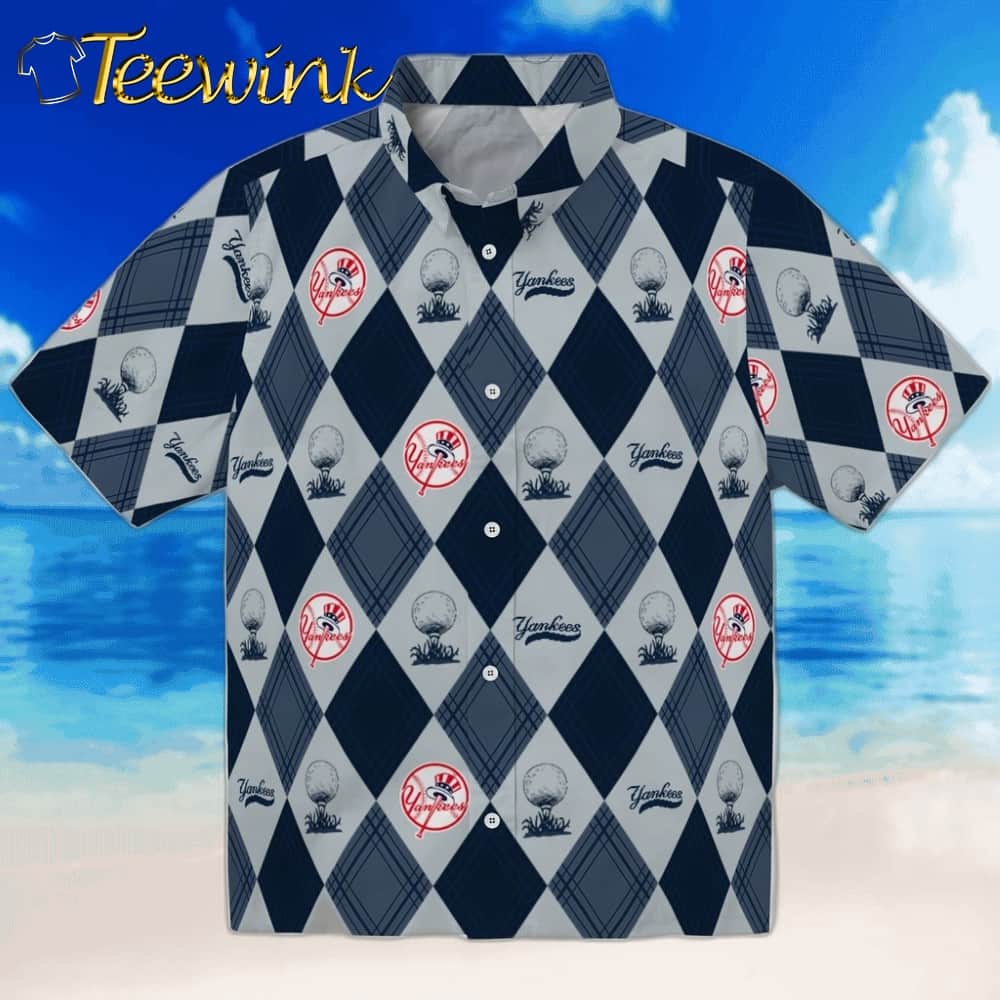 New York Yankees Hawaiian Shirt – Flamingo Hibiscus