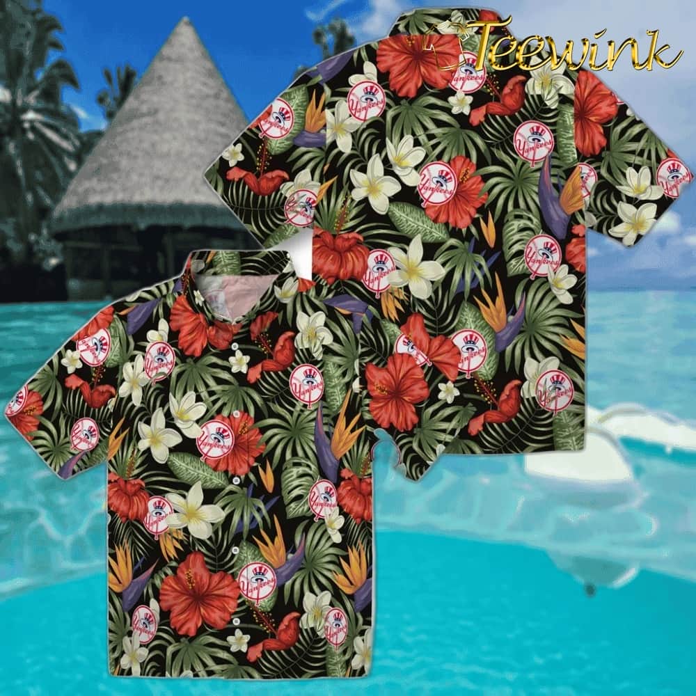 New York Yankees Hawaiian Shirt – Hawaii Floral Hibiscus image 3 New York Yankees Hawaiian Shirt – Hawaii Floral Hibiscus image 3