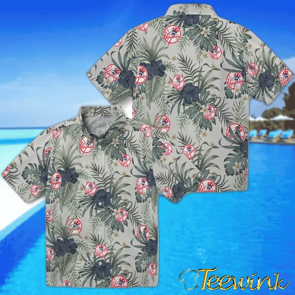 New York Yankees Hawaiian Shirt – Hibiscus Designs image 3 New York Yankees Hawaiian Shirt – Hibiscus Designs image 3