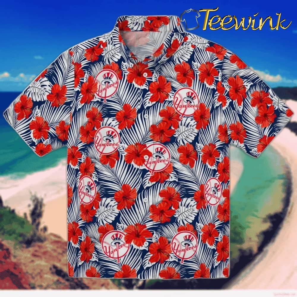 New York Yankees Hawaiian Shirt – Hibiscus Fiesta