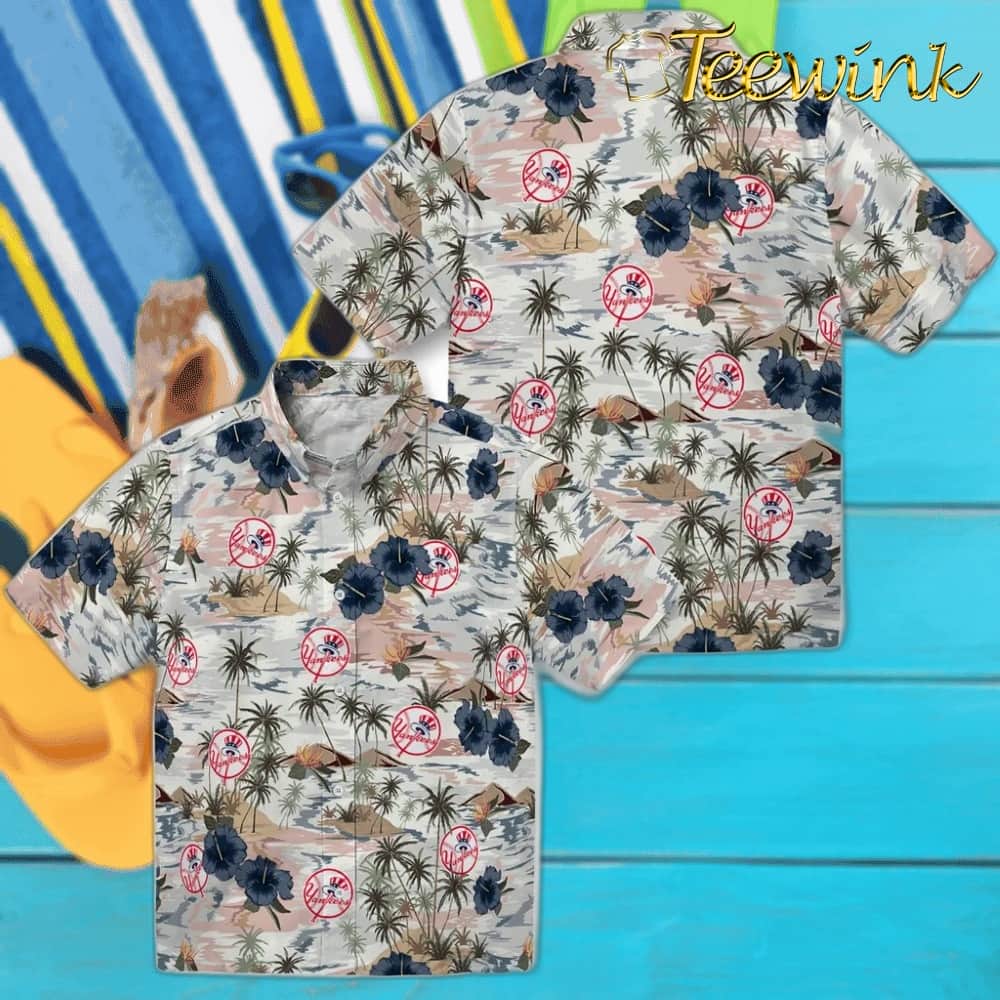 New York Yankees Hawaiian Shirt – Hibiscus Seaside image 3 New York Yankees Hawaiian Shirt – Hibiscus Seaside image 3
