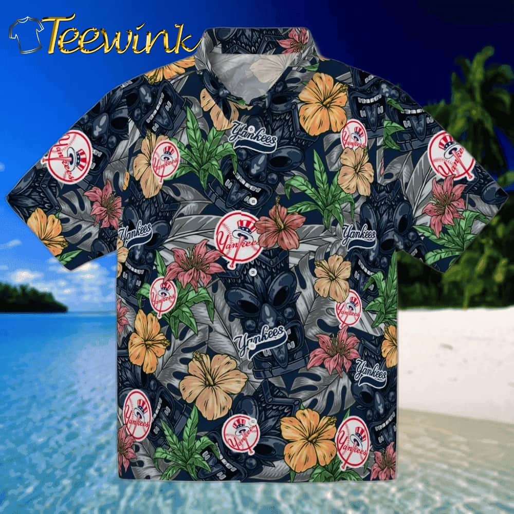 New York Yankees Hawaiian Shirt – Hibiscus Seaside New York Yankees Hawaiian Shirt – Hibiscus Seaside