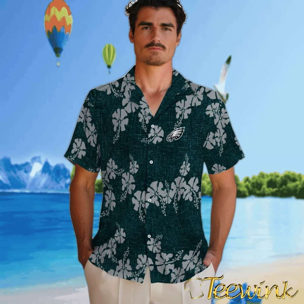 Philadelphia Eagles Hawaiian Shirt – 50th State Flower image 2 Philadelphia Eagles Hawaiian Shirt – 50th State Flower image 2