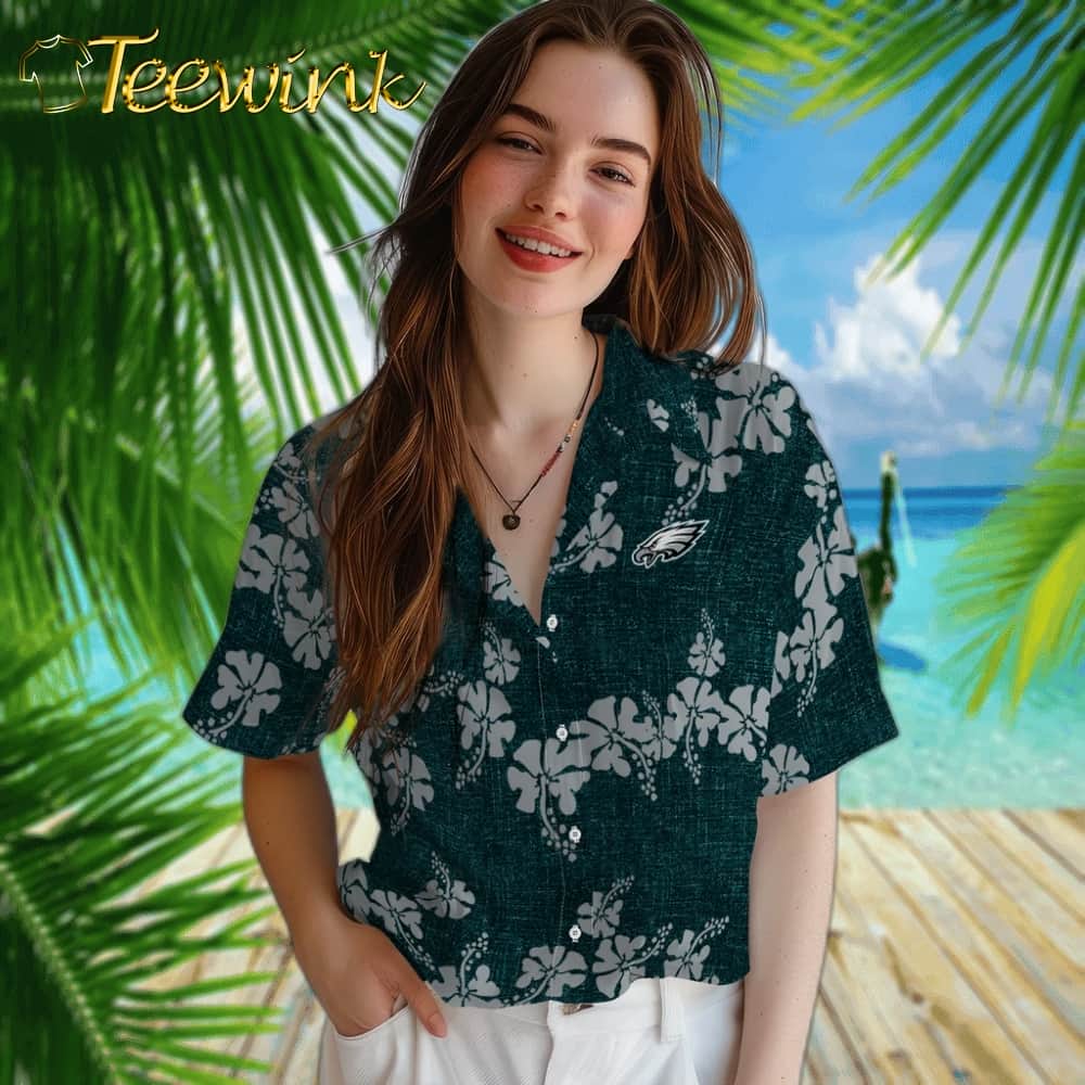 Philadelphia Eagles Hawaiian Shirt – 50th State Flower image 4 Philadelphia Eagles Hawaiian Shirt – 50th State Flower image 4
