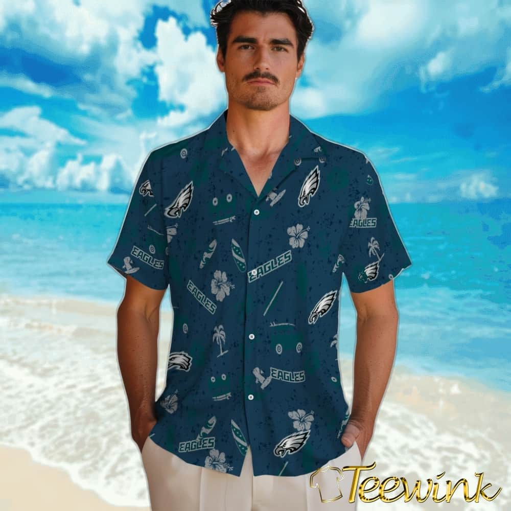 Philadelphia Eagles Hawaiian Shirt – Beach Vibe image 2 Philadelphia Eagles Hawaiian Shirt – Beach Vibe image 2