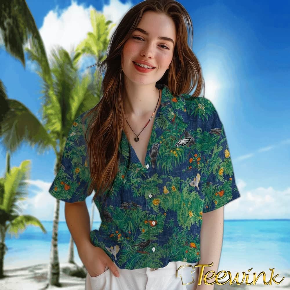 Philadelphia Eagles Hawaiian Shirt – Bird Canopy image 4 Philadelphia Eagles Hawaiian Shirt – Bird Canopy image 4