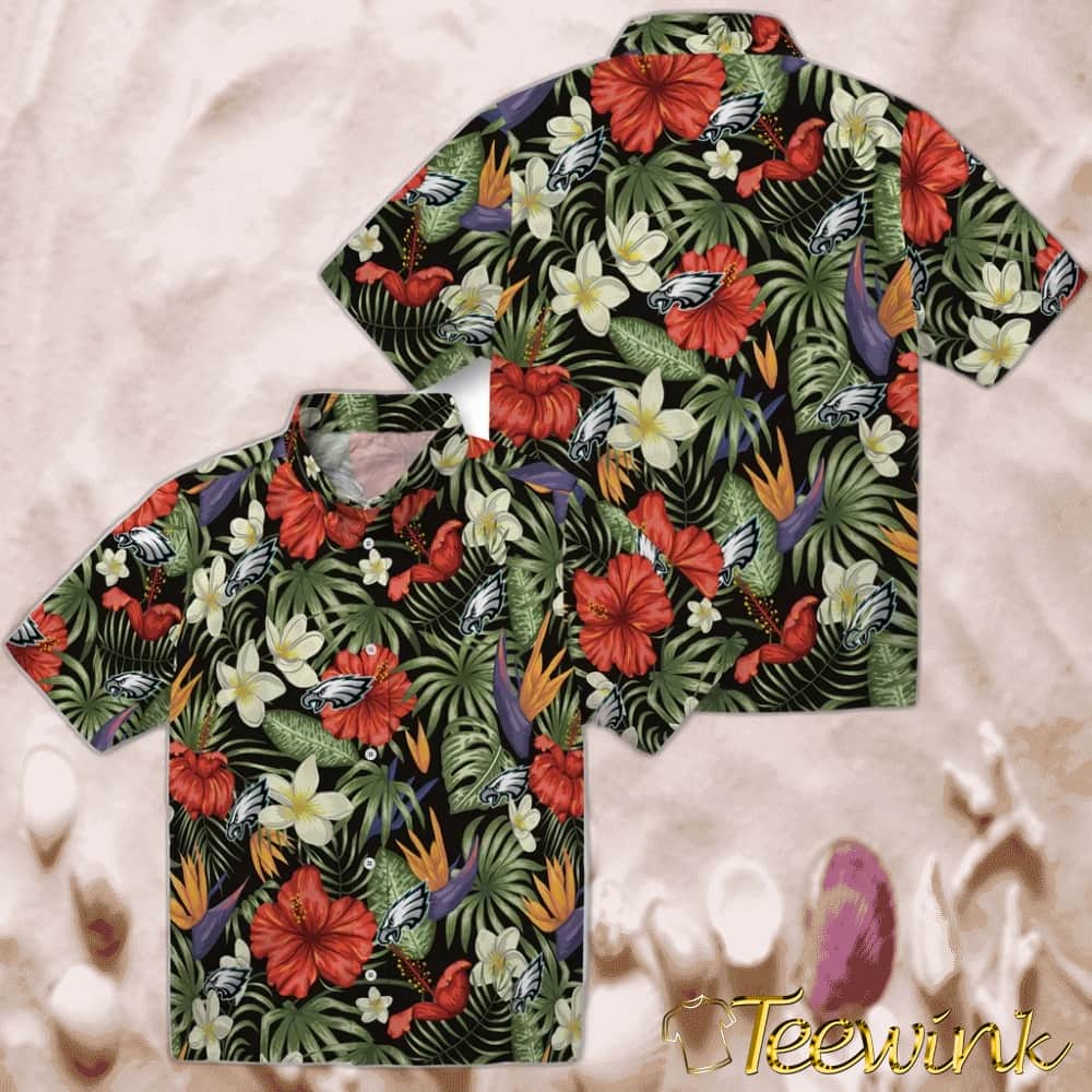 Philadelphia Eagles Hawaiian Shirt – Hawaii Floral Hibiscus image 3 Philadelphia Eagles Hawaiian Shirt – Hawaii Floral Hibiscus image 3