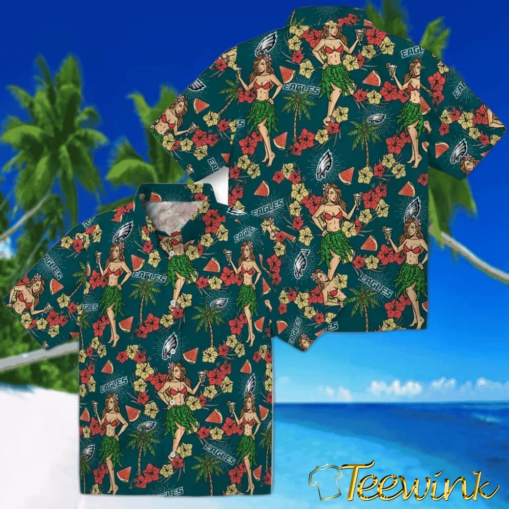 Philadelphia Eagles Hawaiian Shirt – Hawaiian Girls Design image 3 Philadelphia Eagles Hawaiian Shirt – Hawaiian Girls Design image 3