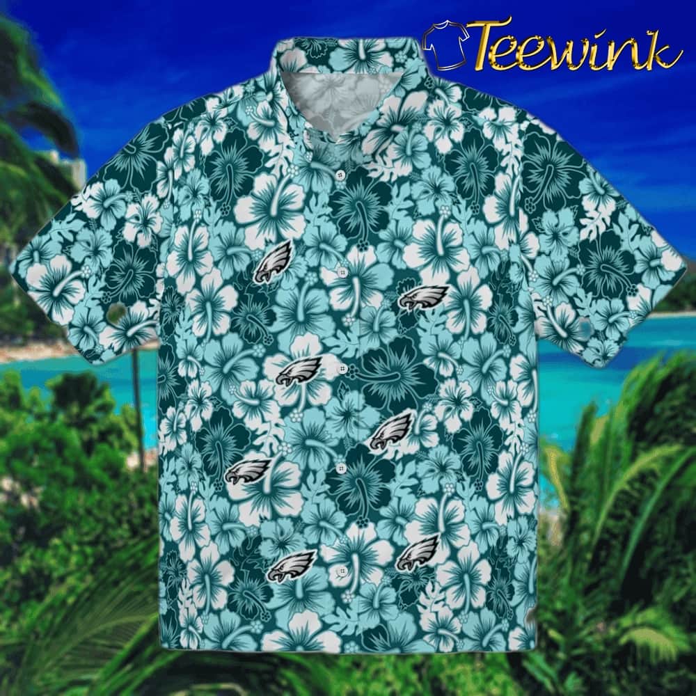 Philadelphia Eagles Hawaiian Shirt – Hibiscus Blooms