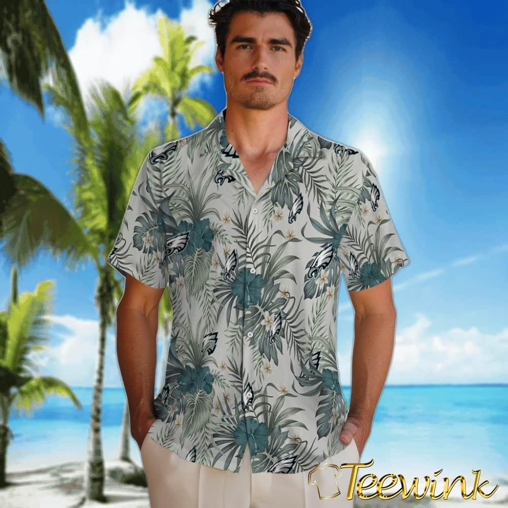 Philadelphia Eagles Hawaiian Shirt – Hibiscus Designs image 2 Philadelphia Eagles Hawaiian Shirt – Hibiscus Designs image 2