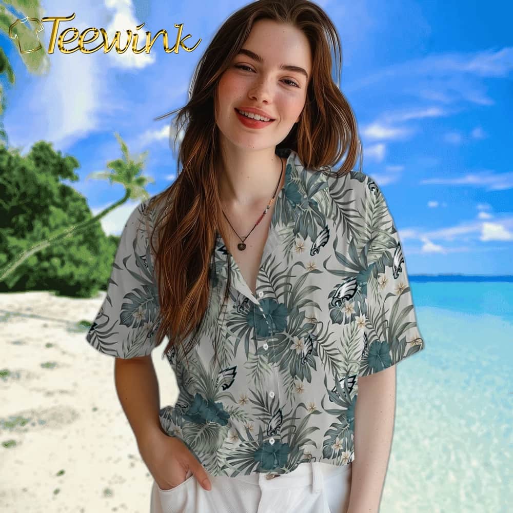 Philadelphia Eagles Hawaiian Shirt – Hibiscus Designs image 4 Philadelphia Eagles Hawaiian Shirt – Hibiscus Designs image 4