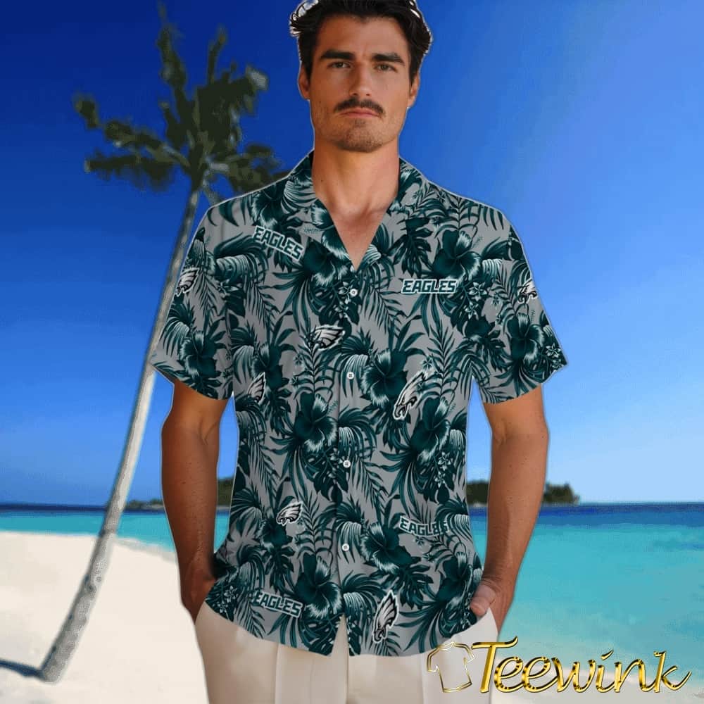 Philadelphia Eagles Hawaiian Shirt – Hibiscus Exotic image 2 Philadelphia Eagles Hawaiian Shirt – Hibiscus Exotic image 2