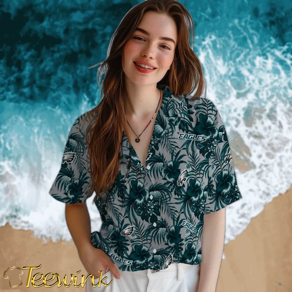 Philadelphia Eagles Hawaiian Shirt – Hibiscus Exotic image 4 Philadelphia Eagles Hawaiian Shirt – Hibiscus Exotic image 4