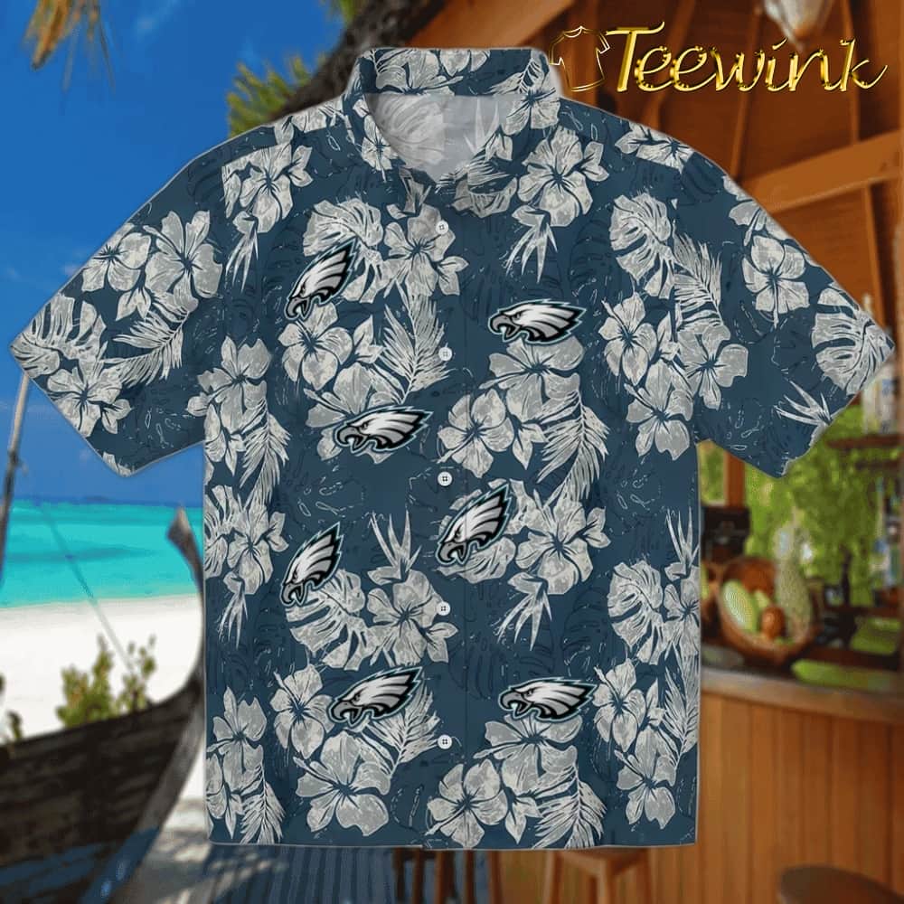 Philadelphia Eagles Hawaiian Shirt – Hibiscus Flowers