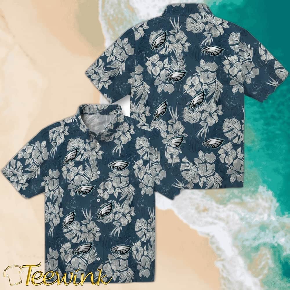 Philadelphia Eagles Hawaiian Shirt – Hibiscus Flowers image 3 Philadelphia Eagles Hawaiian Shirt – Hibiscus Flowers image 3