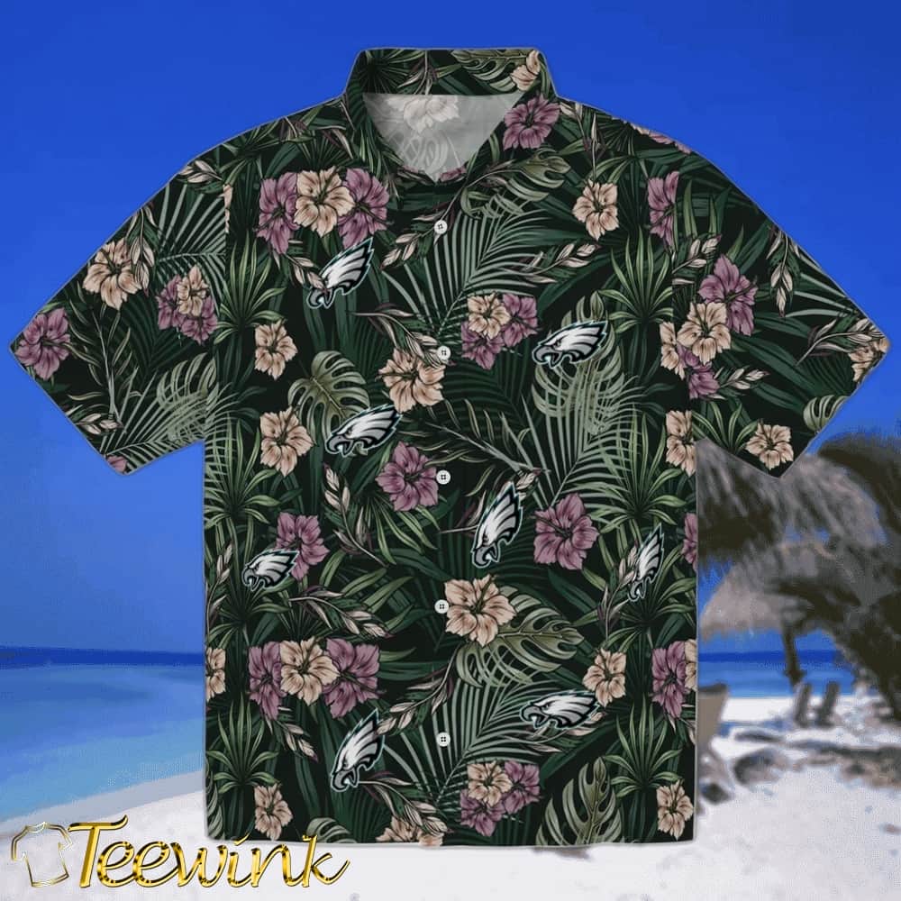 Philadelphia Eagles Hawaiian Shirt – Hibiscus Foliage Philadelphia Eagles Hawaiian Shirt – Hibiscus Foliage