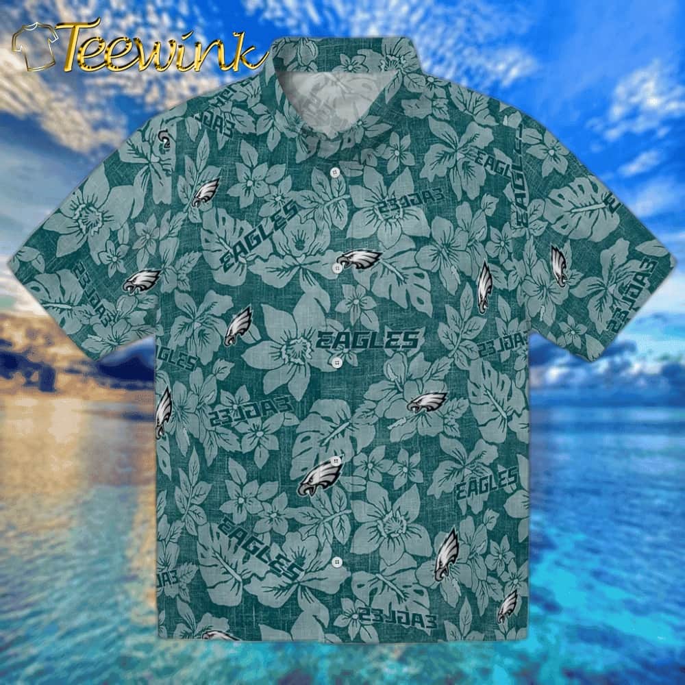 Philadelphia Eagles Hawaiian Shirt – Hibiscus Overlay Philadelphia Eagles Hawaiian Shirt – Hibiscus Overlay