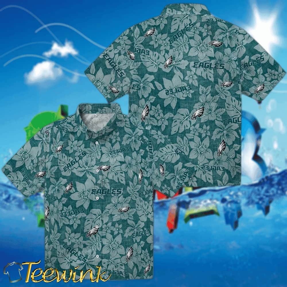 Philadelphia Eagles Hawaiian Shirt – Hibiscus Oasis image 3 Philadelphia Eagles Hawaiian Shirt – Hibiscus Oasis image 3