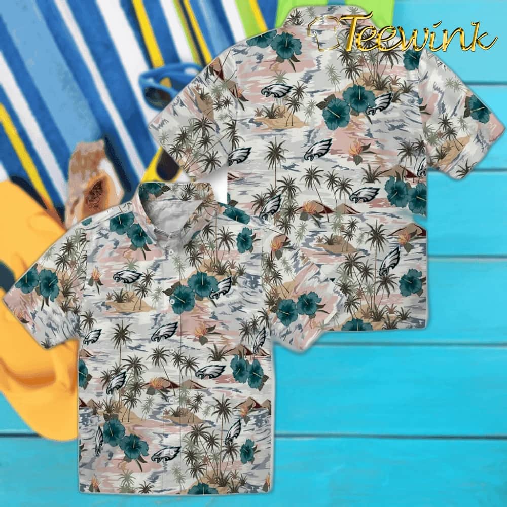 Philadelphia Eagles Hawaiian Shirt – Hibiscus Seaside image 3 Philadelphia Eagles Hawaiian Shirt – Hibiscus Seaside image 3