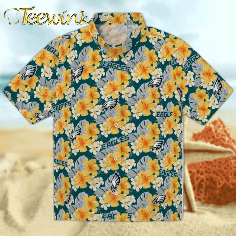 Philadelphia Eagles Hawaiian Shirt – Leaf Outline
