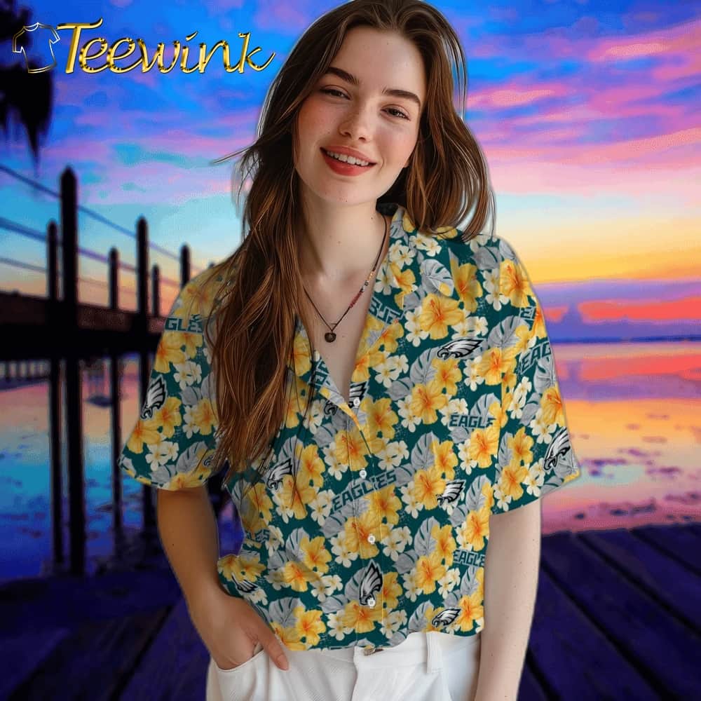 Philadelphia Eagles Hawaiian Shirt – Hibiscus Tropics image 4 Philadelphia Eagles Hawaiian Shirt – Hibiscus Tropics image 4