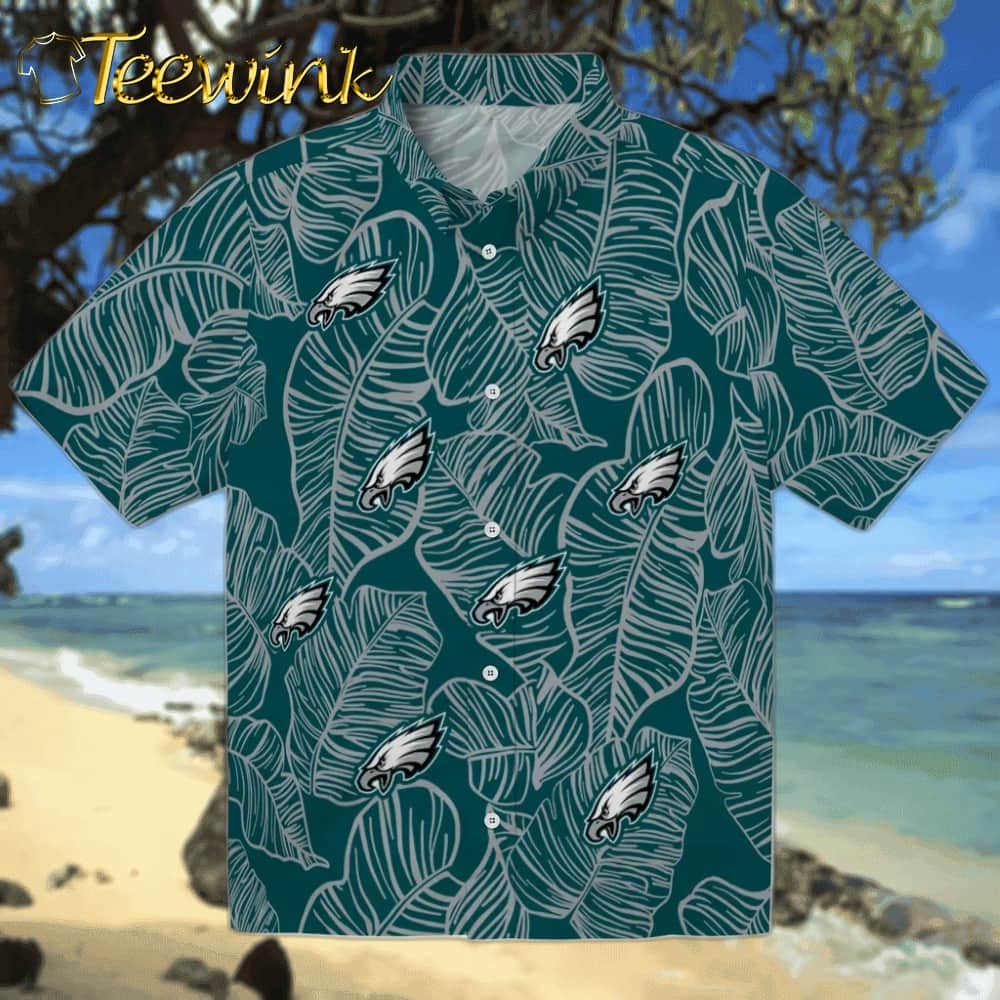 Philadelphia Eagles Hawaiian Shirt – Leaf Outline
