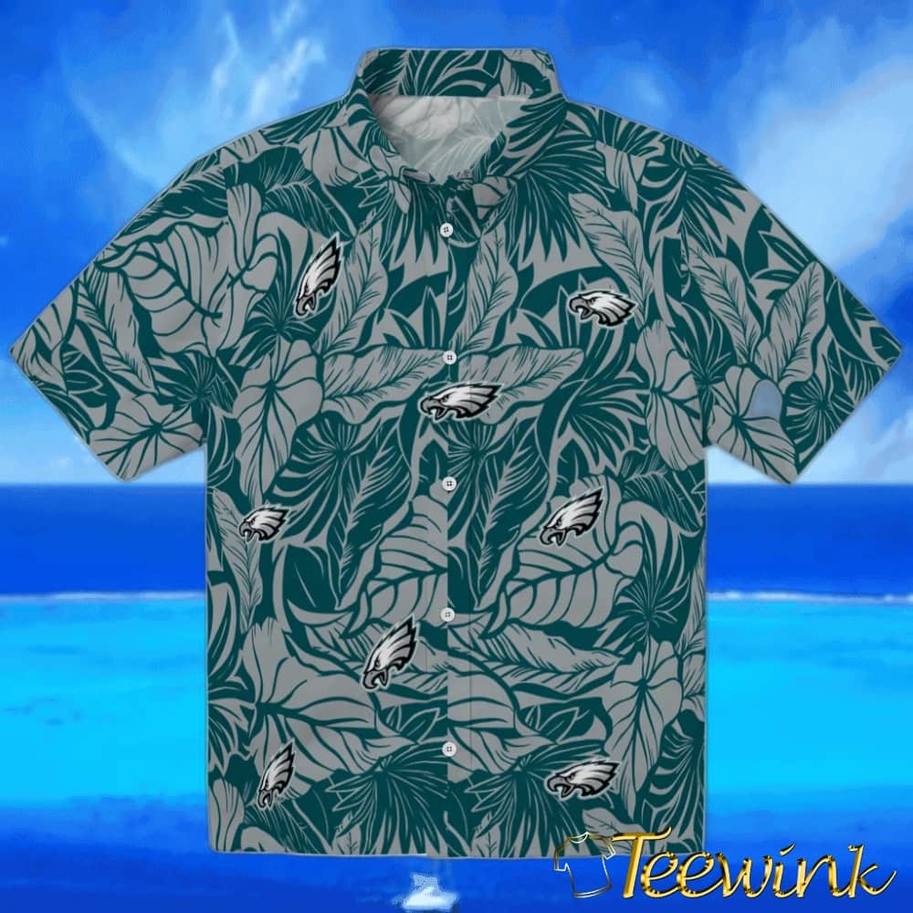 Philadelphia Eagles Hawaiian Shirt – Palm And Clouds Philadelphia Eagles Hawaiian Shirt – Palm And Clouds
