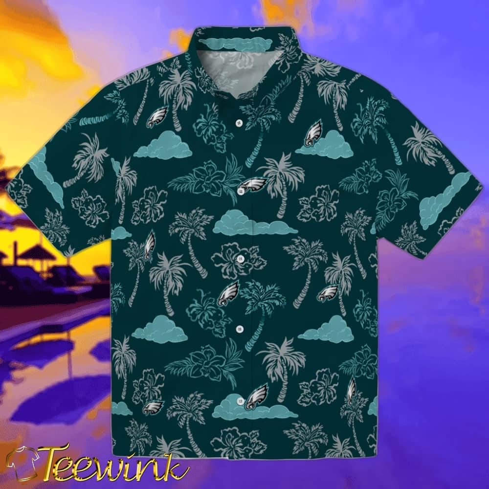 Philadelphia Eagles Hawaiian Shirt – Palm Leaves Philadelphia Eagles Hawaiian Shirt – Palm Leaves