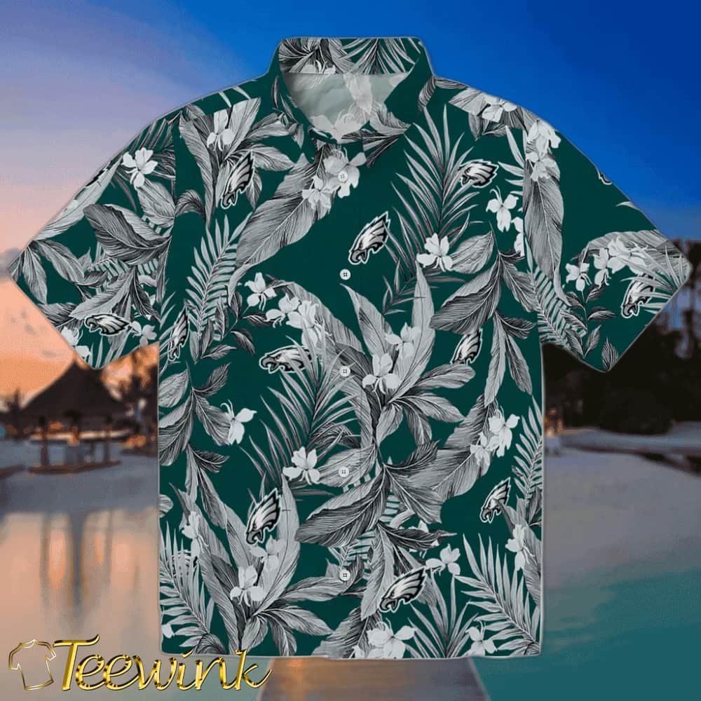 Philadelphia Eagles Hawaiian Shirt – Palm Leaves