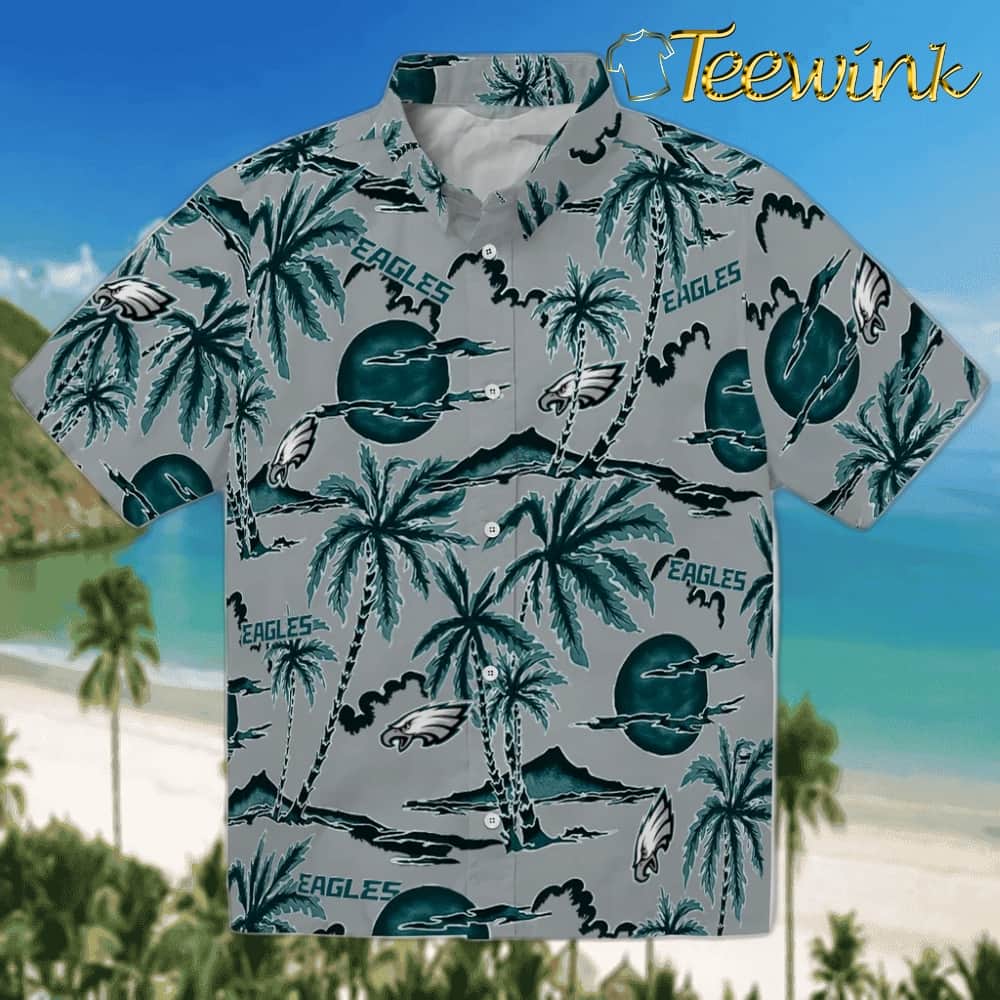 Philadelphia Eagles Hawaiian Shirt – Palm Leaves Philadelphia Eagles Hawaiian Shirt – Palm Leaves