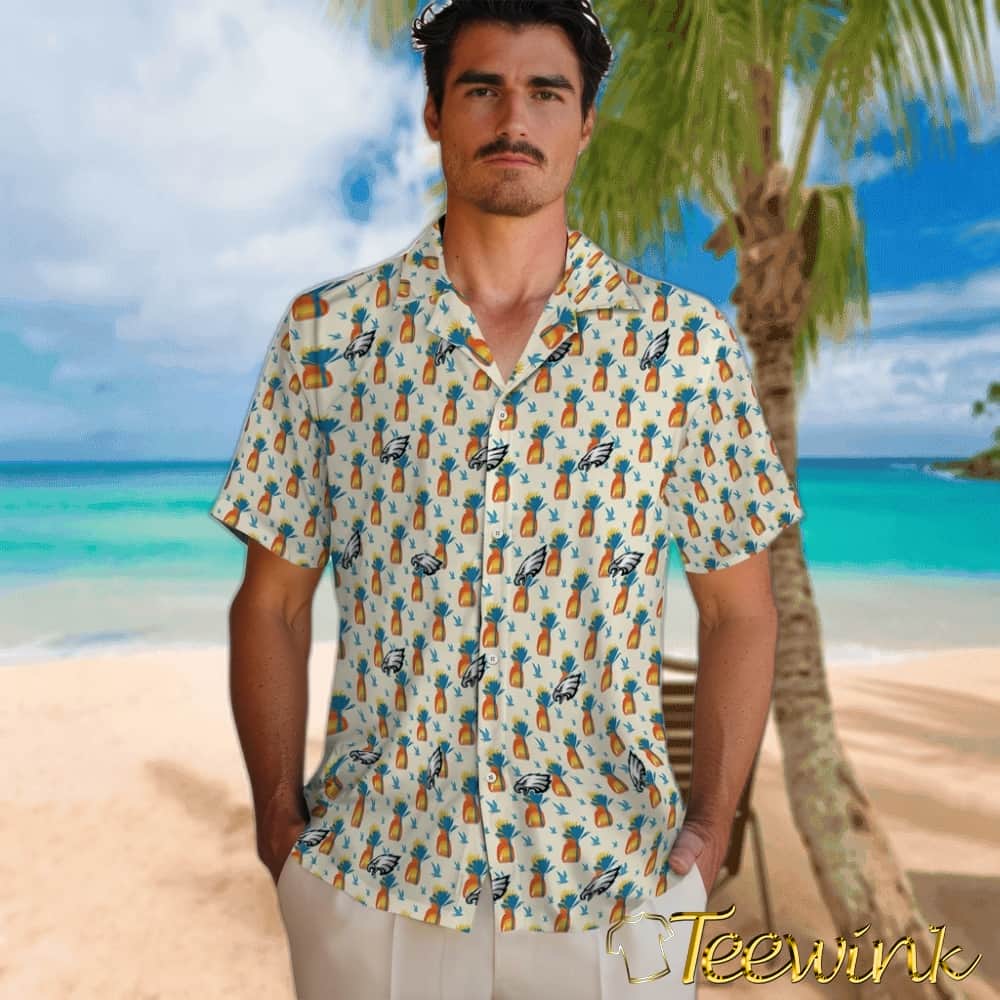 Philadelphia Eagles Hawaiian Shirt – Pineapple Delight image 2 Philadelphia Eagles Hawaiian Shirt – Pineapple Delight image 2