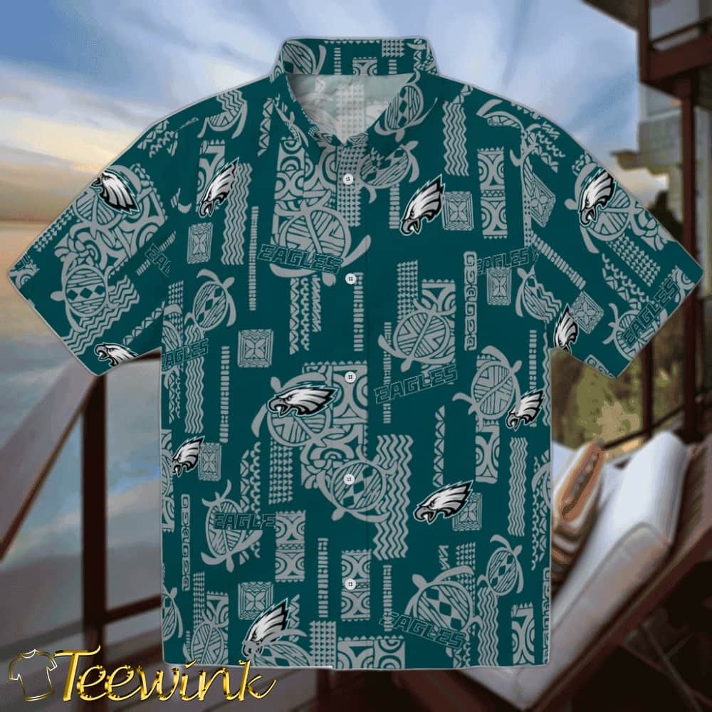 Philadelphia Eagles Hawaiian Shirt – Vintage Palm Tree Philadelphia Eagles Hawaiian Shirt – Vintage Palm Tree