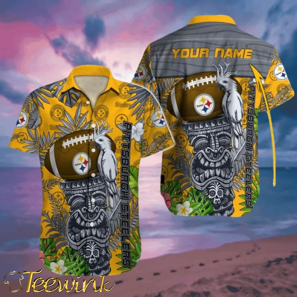 Pittsburgh Steelers Aloha Shirt Intense Sunset Game Art