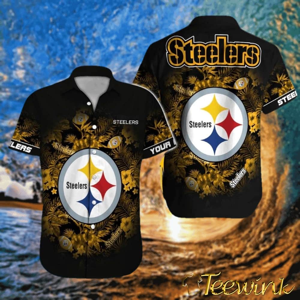 Pittsburgh Steelers Aloha Shirt Tiki Totem And Parrot