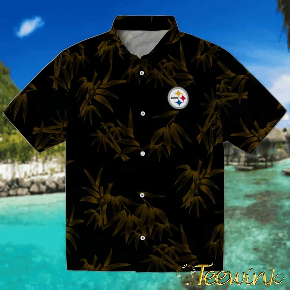 Pittsburgh Steelers Hawaiian Shirt – Anthurium Overlay