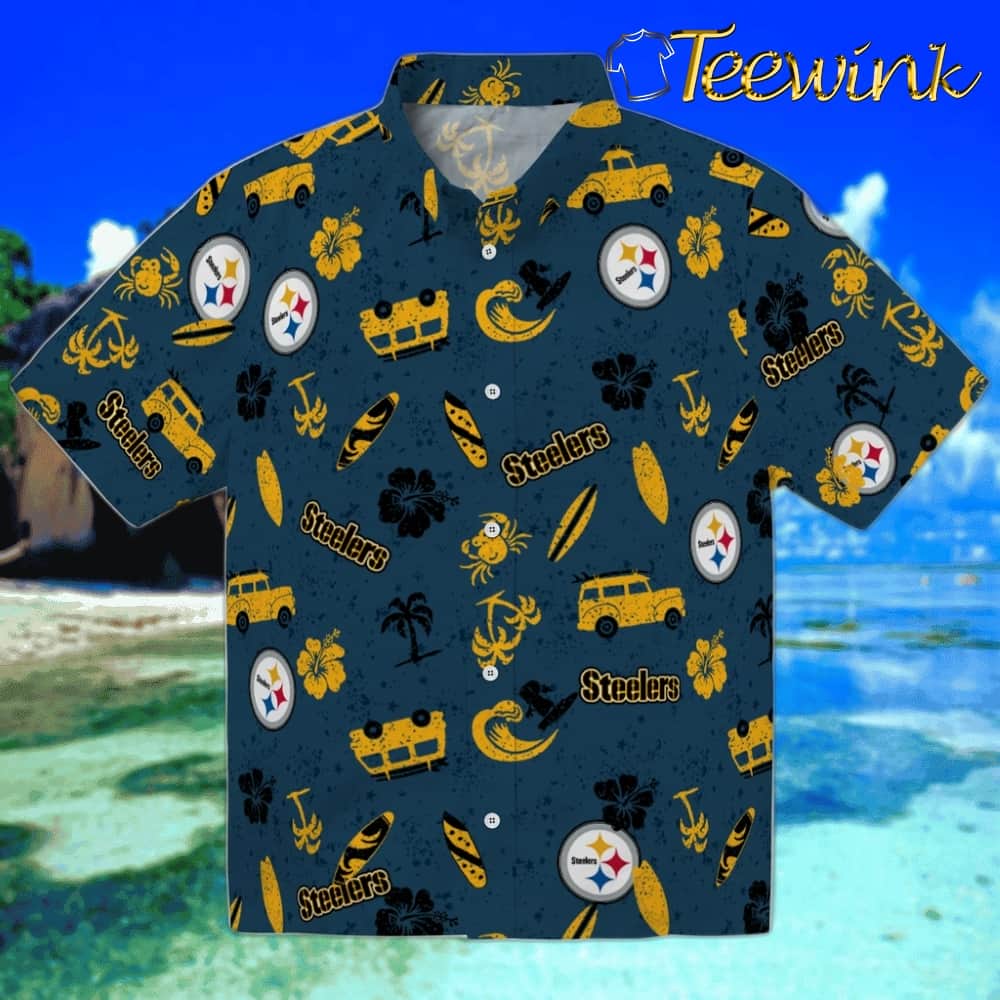 Pittsburgh Steelers Hawaiian Shirt – Bamboo Branches Pittsburgh Steelers Hawaiian Shirt – Bamboo Branches