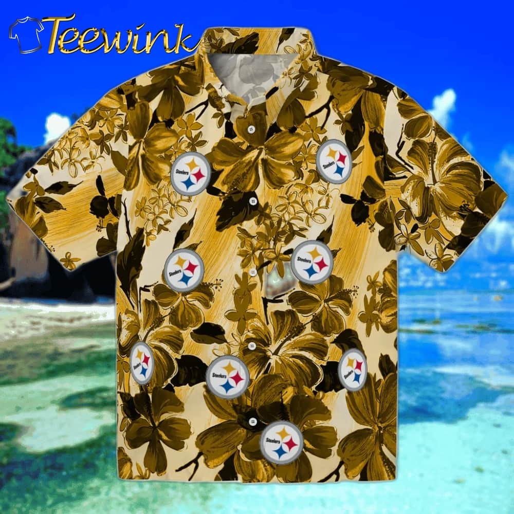 Pittsburgh Steelers Hawaiian Shirt – Hibiscus Blooms Pittsburgh Steelers Hawaiian Shirt – Hibiscus Blooms