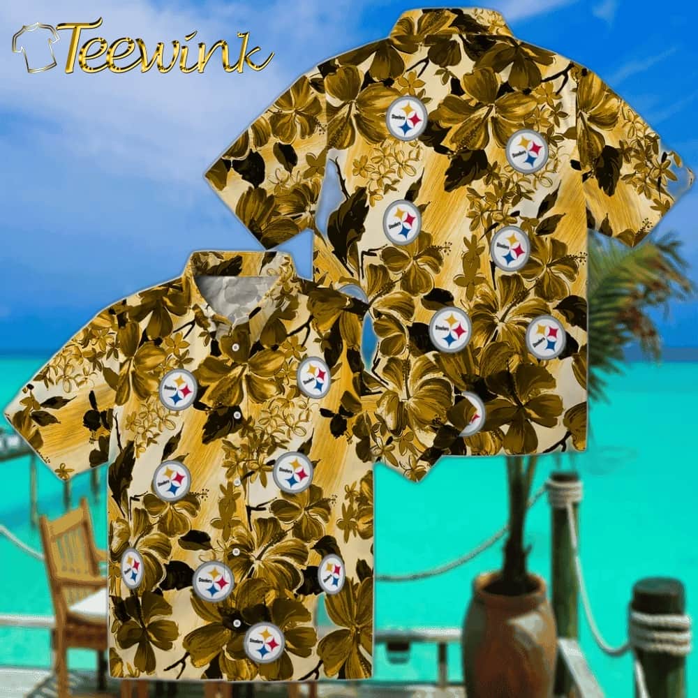 Pittsburgh Steelers Hawaiian Shirt – Hibiscus Arrangement image 3 Pittsburgh Steelers Hawaiian Shirt – Hibiscus Arrangement image 3